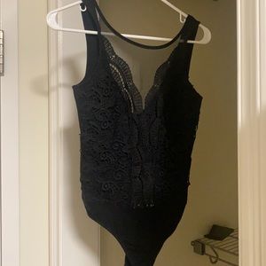 Lulu’s Black Lace Body Suit (small)